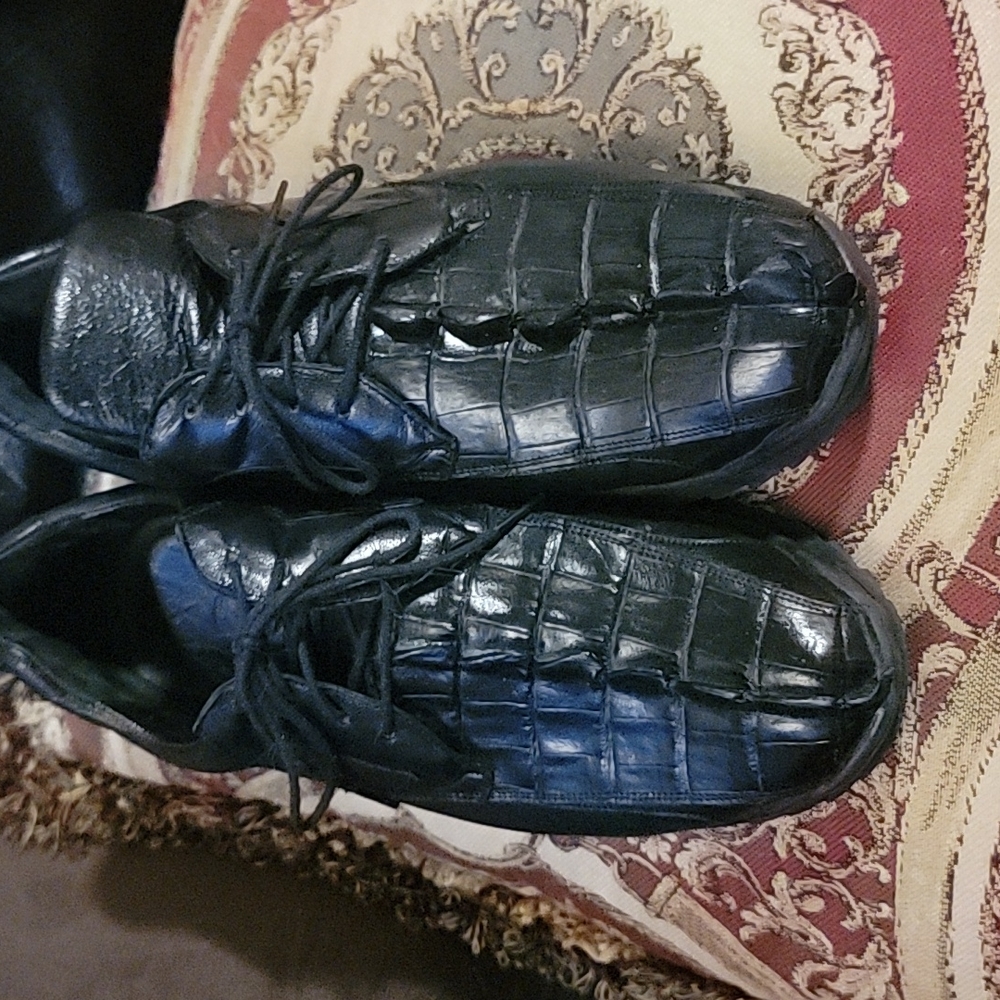 Belvedere Hornback Alligator and calf skin Sneakers